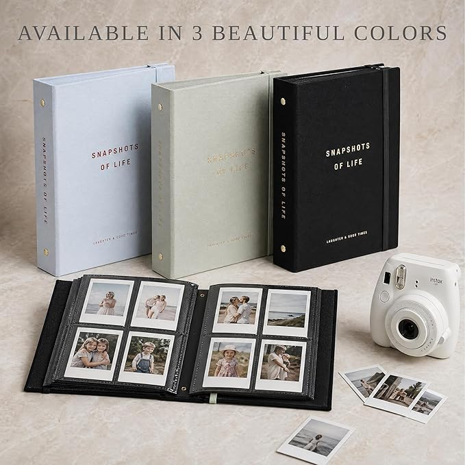 Beautiful Polaroid Photo Album for 2x3" Photos - Holds 240 Pictures | Safely Stores 240 Pictures of Unique Memories - The Perfect Instax Mini Compatible Book for Trading Collection Cards - Image 6
