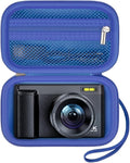 Digital Camera Case for Travelers & Vloggers, Case Only, Blue | Fit up to 5.1 x 2.9 x 1.8", Hard Shell, Mesh Pocket for SD Cards and Cable, Compact Size for Bags, Campus Trips and Daily by Grapsa