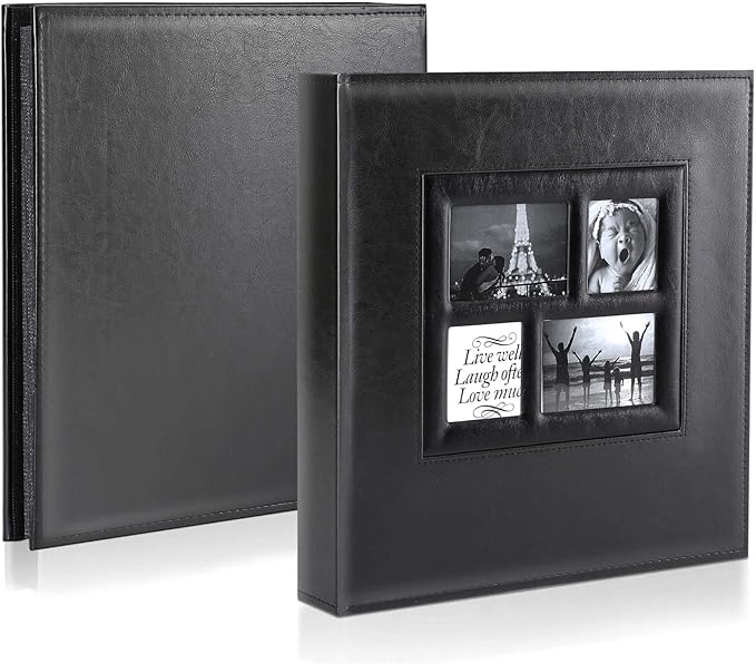 Ywlake Photo Album 4x6 600 Pockets Photos, Extra Large Capacity Family Wedding Picture Albums Holds 600 Horizontal and Vertical Photos Black - Image 2