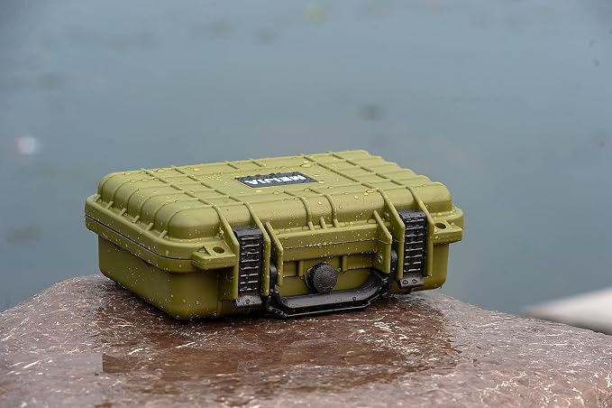 MEIJIA Portable All Weather Waterproof Protective Hard Case, Small Camera Case,Dry Case with Customizable Foam,Fit Use of Drones, Camera,Equipments, 11.65 ”x8.35”x3.78” - Image 5