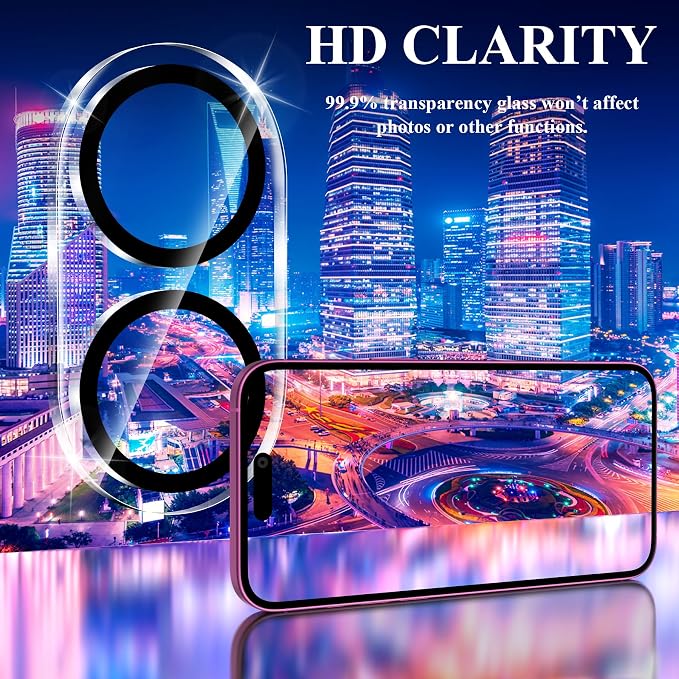YWXTW [5 Pack Designed for iPhone 16 Camera Lens Protector, for iPhone 16 Plus Camera Lens Protector, Night Shooting Mode, Anti Scratch HD Clear 9H Hardness Tempered Glass - Image 5