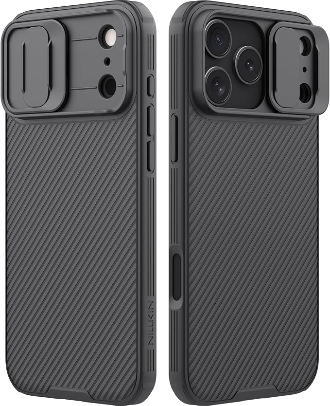 Nillkin Camshield Case for iPhone 17 Pro Max Case, [Built-in Dual Camera Cover][Slim Profile] [Military Grade Drop Protection] Shockproof Bumper Phone Case 6.9 inch 2025 Black by Nillkin