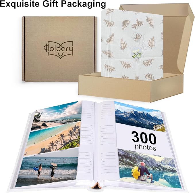 Holoary Photo Album 4x6 300 Photos, 300 Pockets 4”x6” Picture Album, Linen Fabric Cover Big Picture Book for Photos with Writing Area, 4x6 Photo Albums for Family Weddings Travel Memories(Beige) - Image 9