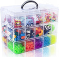 Bead Organizer 3 Tier 30 grid Stackable Craft Tackle Storage Container | Stackable 3-Tier Design, 30 Compartments, for Beads Washi Tape Toys Jewelry Beauty and Sewing Supplies by SGHUO
