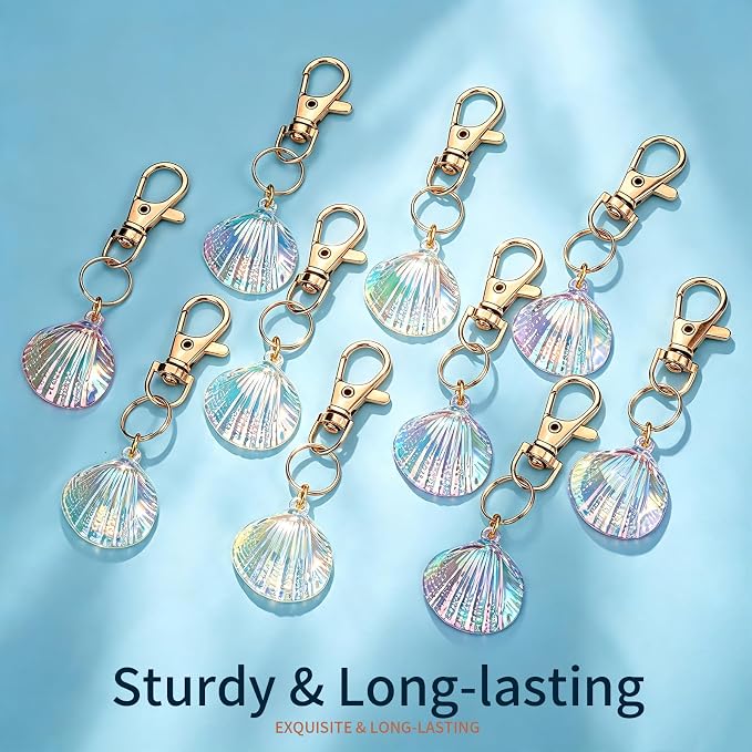 LEOBRO 60pcs Lobster Claw Clasp & Key Ring, for Keychain Jewelry, LightGold | Light Gold Keychain Making Kit, Keychain Clips, Key Chain Rings, Keychains for Crafts, Key Chains Jewelry Making - Image 4