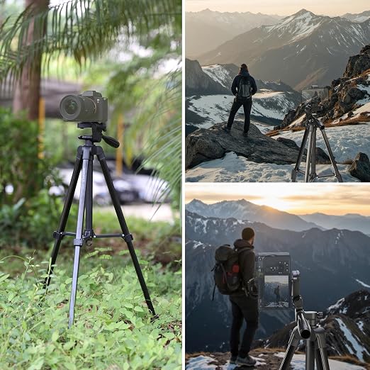 NEEWER Entry Level Version Tripod for Cell Phone & Camera, Metal Lightweight Portable Travel Stand with Cold Shoe Cellphone Holder Mount Compatible with iPhone for Video Recording Filming, TP53 - Image 8