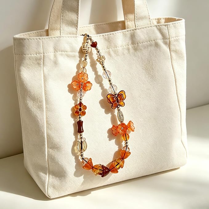 Cute Beaded Camera Wrist Strap for Phone, Digital Camera Charm Lanyard, Pearl Beaded Chain for Bag Keychain Gift - Image 4