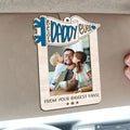 Personalized Best Dad Ever Picture Frame, Car Visor Picture Frame, Car Picture Holder,Gift for Dad Car Accessories, Father Day Gifts,Car Picture Wooden Frame, Drive Safe Daddy Visor Clip Biggest Fans by TRUMPETIC