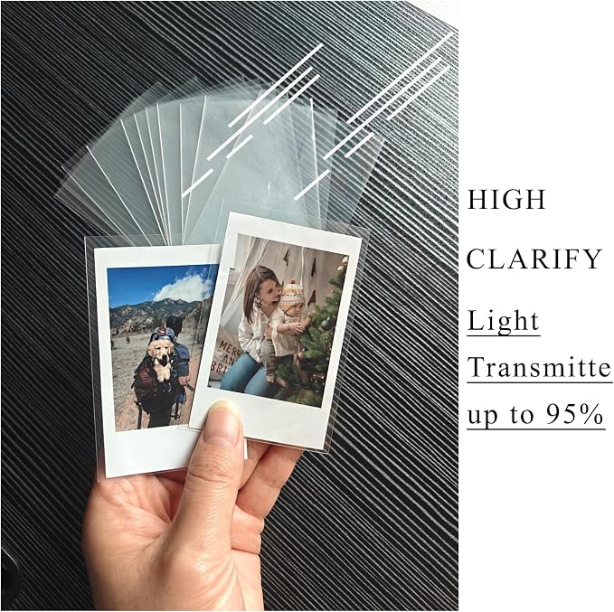 Kpop Photocard Sleeves with Storage Box, 100pcs 2x3 Mini Photo Holder | Clear Photo Shield Cover for Instax Mini Film/Kpop, PVC-Free & Acid-Free Polypropylene Card Protector (60x90mm/2.36x3.54in) - Image 3