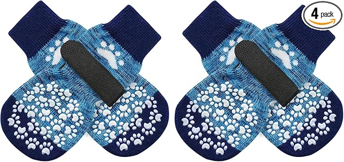 EXPAWLORER Anti Slip Dog Socks to Prevent Licking Paws, Dog Shoes for Hot Pavement, Dog Booties for Small Medium Large Senior Dogs, Traction Control Boots & Paw Protectors for Hardwood Floors by EXPAWLORER