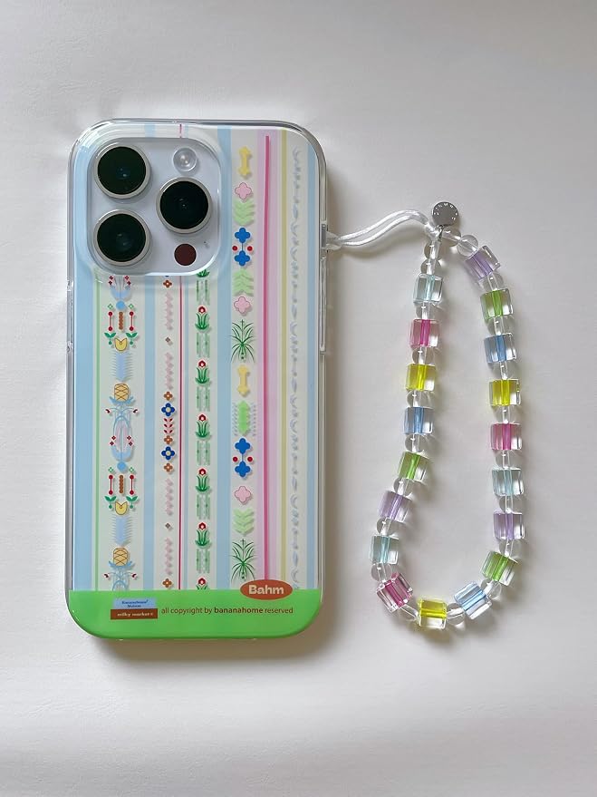 Drawwind Phone Charm Strap Cute Wrist Straps Cell Phone Charm String Y2K Aesthetic Lanyard Wristlet Chain for Case Camera AirPods Bags Keychains (Ice Cube) - Image 2