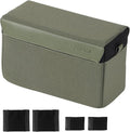 AMBITFUL D1 Cube Camera Insert, Medium/Large Padded Organizer with Dividers for Mirrorless DSLR, Black/Apricot (Green, M (5.2L)) by Ambitful