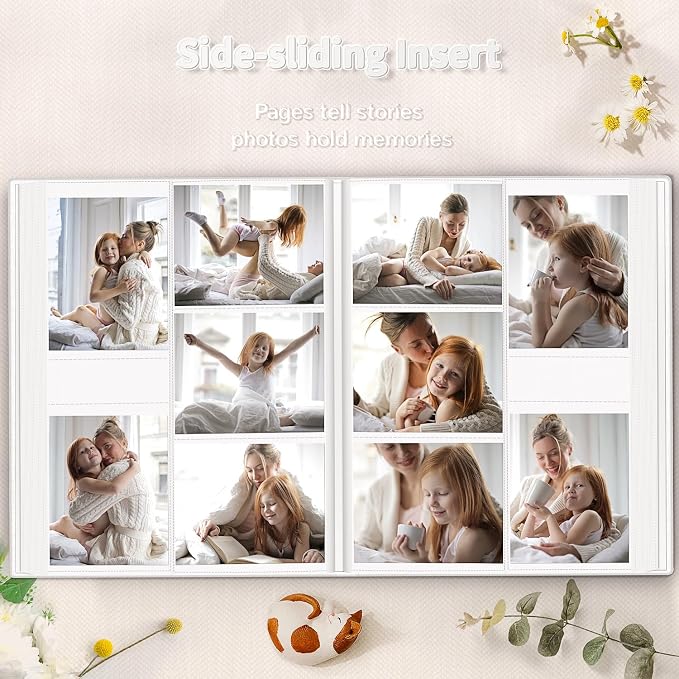 Artfeel Photo Album 4x6 with 1000 Pockets,Slip-in Picture Albums,Linen Cover Memory Book with Front Window,White Page Vertical Photo Book for Wedding,Family,Anniversare,Baby,Vacation - Image 5