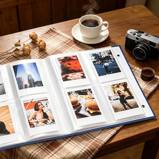 Mini Photo Album (2-Pack) for 2x3" Instax Mini & Polaroid Photos – Each Linen Album Holds 208 Photos - Image 5