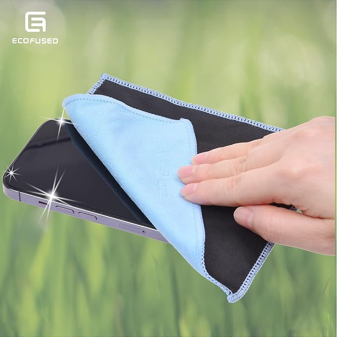 Microfiber Cleaning Cloths - 10 Pack - 6.6 x 6.2" - Double-sided Cleaning Cloths - Microfiber and Suede Cloth for Smartphones, LCD TV, Tablets, Laptop Screens, Camera Lenses and Other Surfaces - Image 7