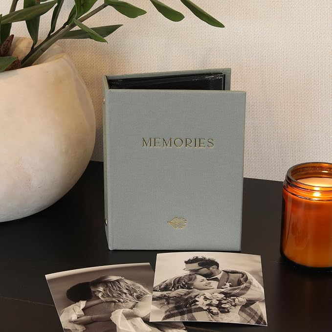 Beautiful Linen Photo Album For 4x6 Photos - Holds Up To 100 Pictures | Safely Stores Unique Memories - The Perfect Large Book for All Pictures of Treasured Family, Baby or Wedding Moments - Image 2