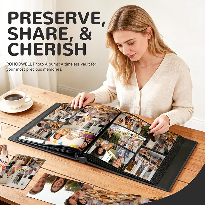 Photo Album 4x6 600 Pockets Photos, Large Capacity Leather Cover Photo Book | Slip-In Horizontal & Vertical Pockets Acid-Free Waterproof Picture Albums Great for Family Baby Wedding Holiday & Anniversary - Image 6