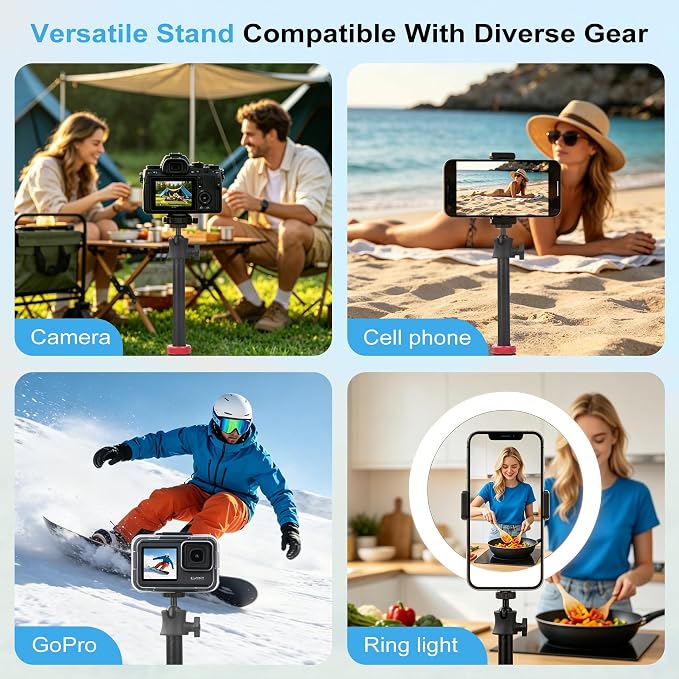 Starlink Mini Tripod Stand Mount with Aluminum Adapter, Portable & 360°Tilt | for All Starlink Mini Models, Starlink Mini Ground Tripod Stand for RV, Backpac Travel, Camping and Outdoor Satellite Setup - Image 5