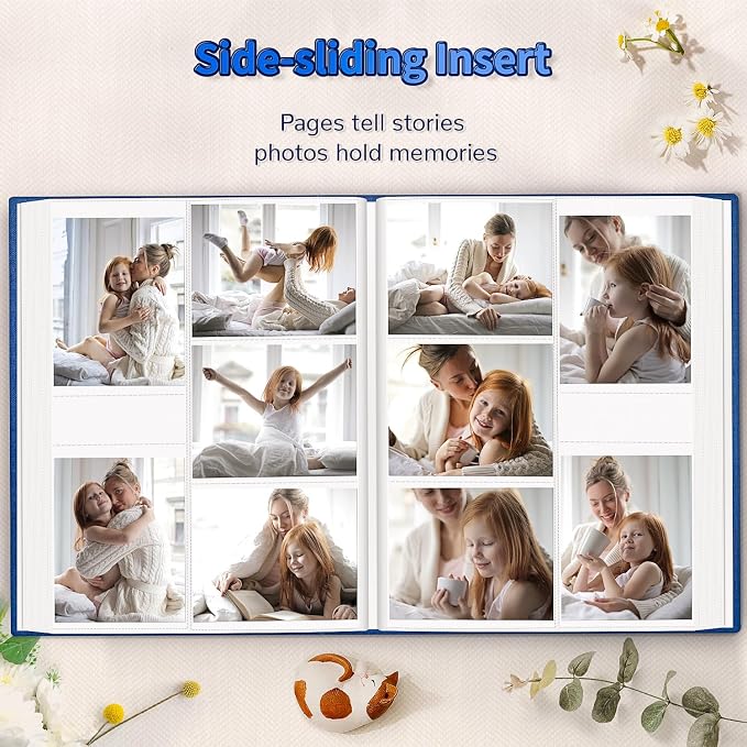 Artfeel Photo Album 4x6 with 600 Pockets,Slip-in Picture Albums,Linen Cover Memory Book with Front Window,White Page Vertical Photo Book for Wedding,Family,Anniversare,Baby,Vacation - Image 5