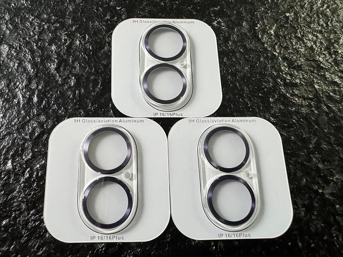 Dengduoduo Camera Lens Protector for iPhone 16 and 16 Plus 3 Pack, Tempered Glass, Ultra HD, 9H Hardness, Anti-Scratch, Case Friendly, Easy to Install [No Affect on Night Shots] - Image 2