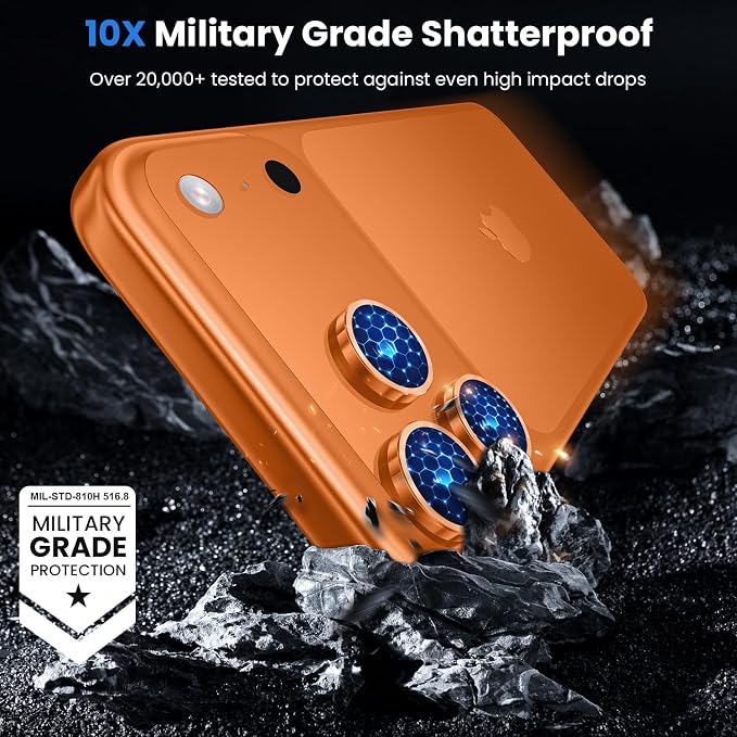 WSKEN for iPhone 17 Pro/iPhone 17 Pro Max Camera Lens Protector | Original Shooting Mode, Individual Metal Cover Film, Shatterproof HD Tempered Glass Camera Screen Protector, Cosmic Orange - Image 5
