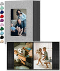 Ejblfe Photo Album 4x6,Linen Cover Slide-in Photo Album Book Can Holds 100 4x6 Photos with 50 Black Sheets for Family,Wedding,Baby and Holiday Pictures (Gray) by EJBLFEPremiumPhotoAlbums