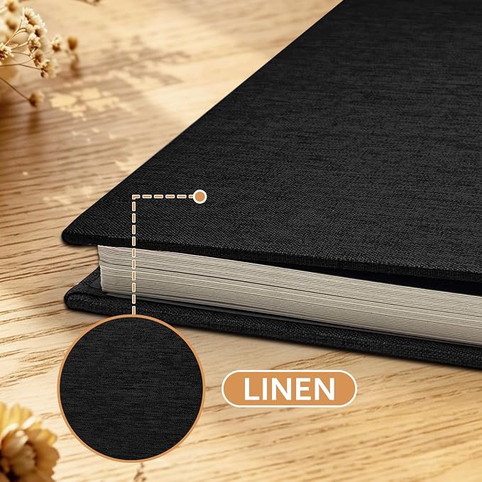 Large Photo Album Self Adhesive Scrapbook Album for 4x6 5x7 8x10 Pictures DIY Photo Book for Wedding, Anniversary, Christmas, Baby Shower, Ideal for Preserving Precious Moments - Image 4