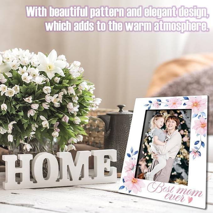 Mom Picture frame 4 x 6 Photo , Best Mom Ever Picture Frame With Back Bracket, Home Office Desktop Display, Mother Birthday Gifts Mothers Day Decor, Women's Home Office Decor And Accessories -D03 - Image 5