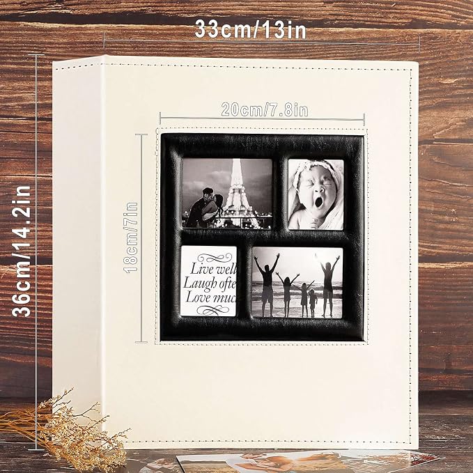 Ywlake Photo Album 4x6 1000 Pockets Photos, Extra Large Capacity Family Wedding Picture Albums Holds 1000 Horizontal and Vertical Photos Beige - Image 5