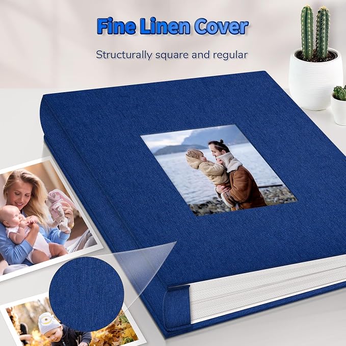 Artfeel Photo Album 4x6 with 600 Pockets,Slip-in Picture Albums,Linen Cover Memory Book with Front Window,White Page Vertical Photo Book for Wedding,Family,Anniversare,Baby,Vacation - Image 6