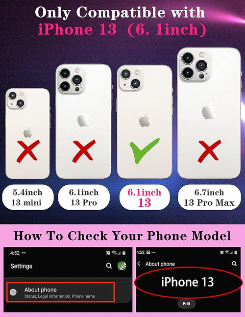 (2in1 for iPhone 13 Case Sun Moon Stars for Women Cute Phone Cover Fashion Golden Star Print Pattern Design with Slide Camera Cover Protective Case for iPhone13 6.1'' - Image 2