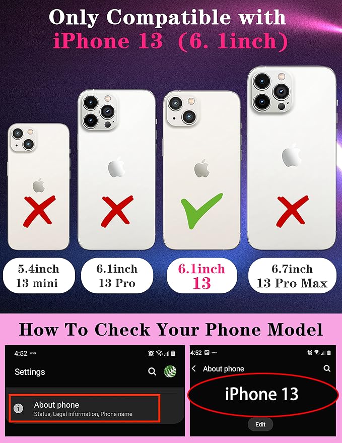 (2in1 for iPhone 13 Case Skeleton Yoga Cute Halloween Phone Cover Funny Skull Design with Slide Camera Cover Protective Black Cool Horror Pattern Teen Cases for iPhone13 6.1'' - Image 2