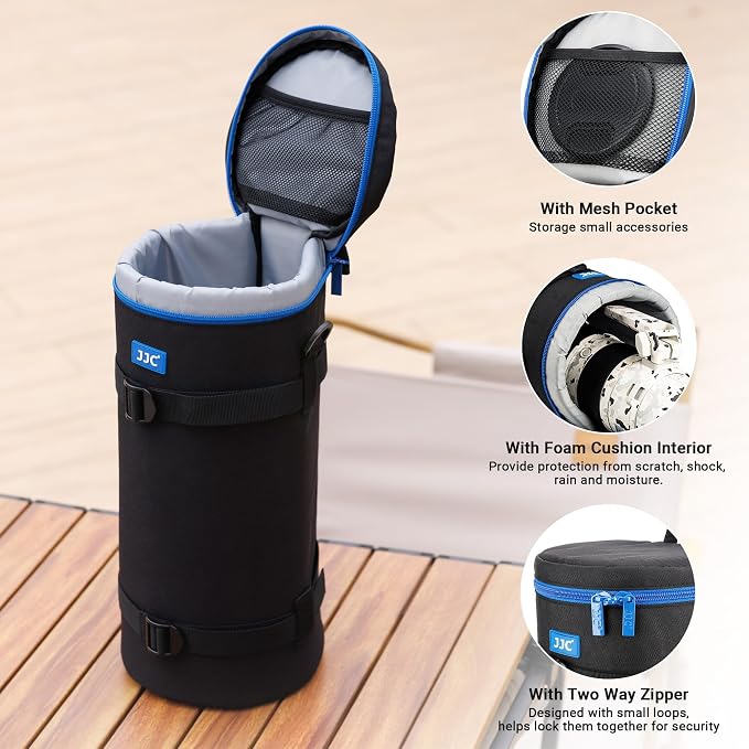 JJC Extra Large Camera Lens Case Bag for Canon RF 200-800mm Below 5.5x14.6 | Thick Camera Lens Case for Nikon 180-600mm/600mm F6.3,for Sony FE 200-600mm F5.6-6.3 Zoom 400-800mm F6.3-8 G & Teleconverte - Image 4