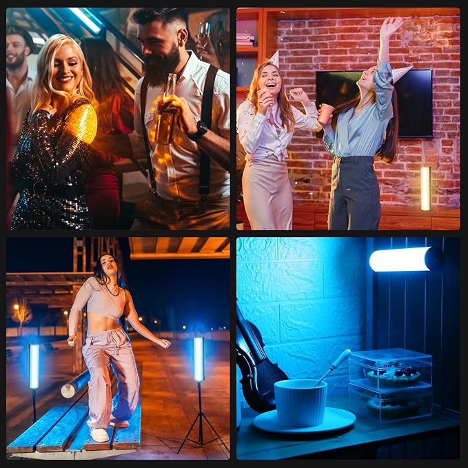 6.7" RGB Video Light Wand, Magnetic Handheld Tube Light Stick 2500K-9000K CCT & 20 Scene Modes with 2000mAh Battery, 95+ CRI, 120° Beam Angle for Photography YouTube TikTok Vlog - Image 6