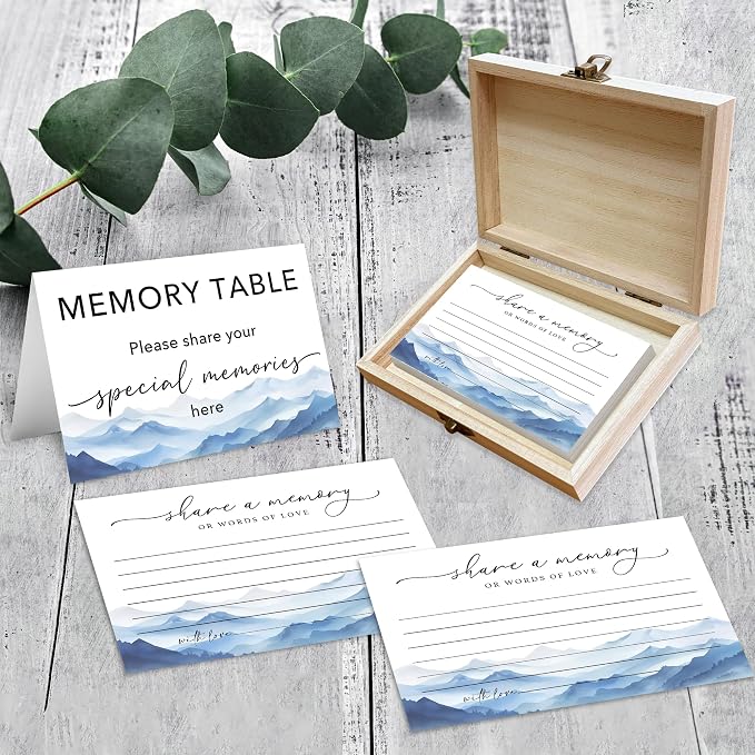 Share A Memory Card for Celebration Of Life - 50 Pcs Memorial Cards, Memory Box for Graduation Wedding, Funeral Keepsake for Celebration Of Life Decorations -A05 - Image 3