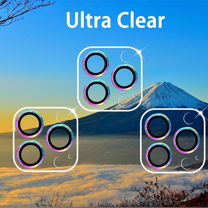 Dengduoduo 3 Pack Tempered Glass Camera Lens Protector for iPhone 12 Pro Max 6.7", Ultra HD, 9H Hardness, Anti-Scratch, Case Friendly, Easy to Install [No Affect on Night Shots] - Image 4
