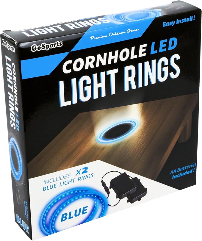 GoSports Cornhole Light Up LED Ring Kit 2pc Set - Red, White or Blue - Compatible with All Cornhole Games - Image 5