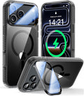 VOFATA [Upgraded Full Camera Protection] for iPhone 17 Pro Max Case with Camera Cover Stand [Fit for MagSafe][10FT Mil-Grade Protection] Transparent Magnetic iPhone 17 Pro Max Phone Case, Clear Black by VOFATA