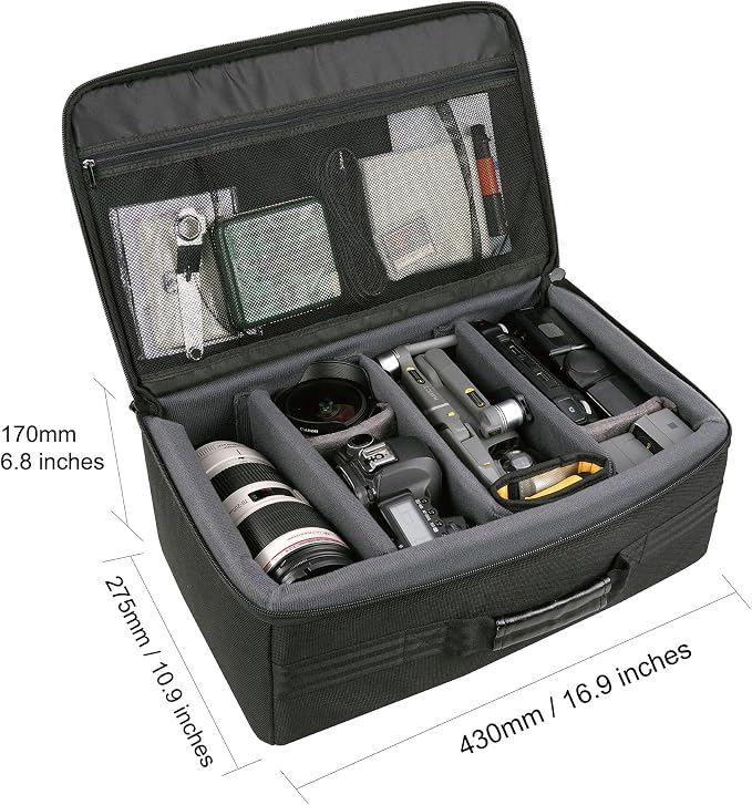 VANGUARD Divider Bag 40 Customizable Insert/Protection Bag for DSLR Camera, Lenses, Accessories, 15 Liter Capacity - Image 6