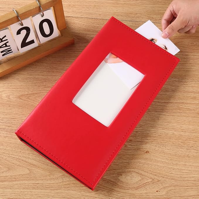 Vienrose Photo Album 4x6 Holds 300 Photos, PU Leather Cover Picture Book with 300 Horizontal Pockets, Slip-in Photo Album for Wedding, Baby Memories, Family, Acid-Free Photo Storage Gift, Red - Image 3