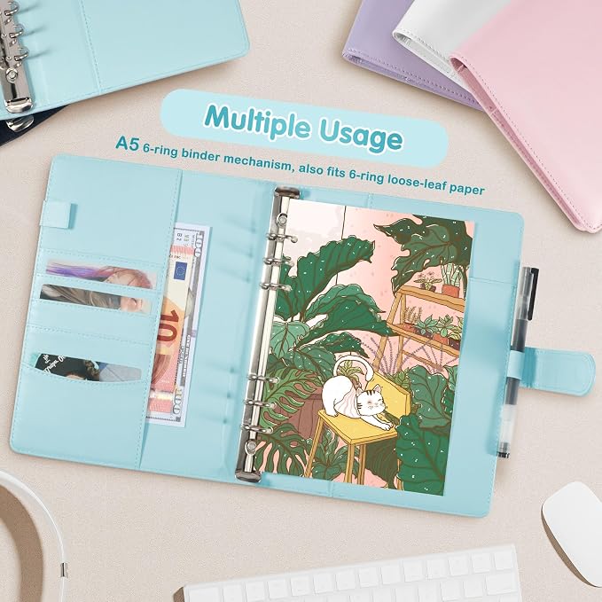 A5 Kpop Photocard Binder with 30 Pack 4-Pocket Card Pages, 6 Ring A5 Binder Card Collector Album with 240 Card Slots,PU Leather Binder Cover with Magnetic Buckle Closure for Organizing Trading Card - Image 7