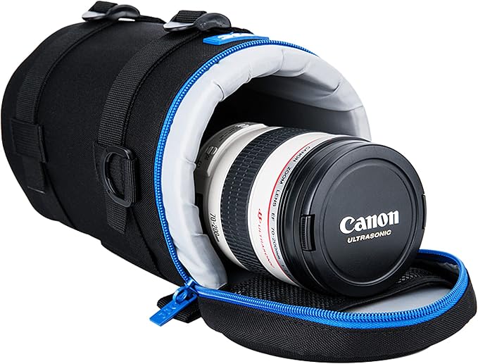 JJC Water Resistant Deluxe Lens Pouch Case Bag, Compatible with Canon EF RF 600mm f11 is STM / 100-400mm 4.5-5.6L is/EF 70-200mm 2.8L /EF 180mm 3.5L Macro/NK 80-200mm F2.8/70-200mm f2.8 G ED VR II - Image 8