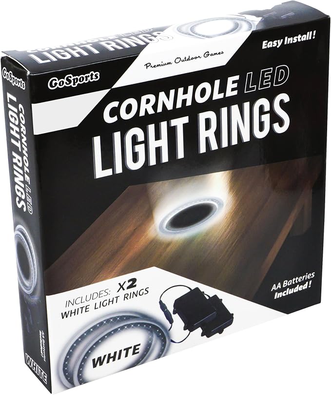 GoSports Cornhole Light Up LED Ring Kit 2pc Set - Red, White or Blue - Compatible with All Cornhole Games - Image 5