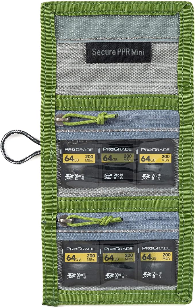 Think Tank Secure Pixel Pocket Rocket Mini Folding Wallet for 4 CFast or 4 CF Express Type B Memory Cards (Highland Green) - Image 4