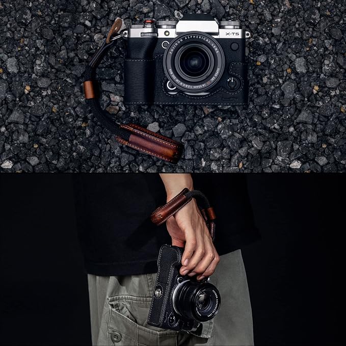 SMALLRIG Camera Wrist Strap, Vintage Leather Camera Hand Strap for Fujifilm | Adjustable Safety for Fujifilm X-T5 X-T4 X-T30iii X-T30 X-E4 X100VI, DSLR SLR Mirrorless and Compact Cameras, Brown - 3926 - Image 9