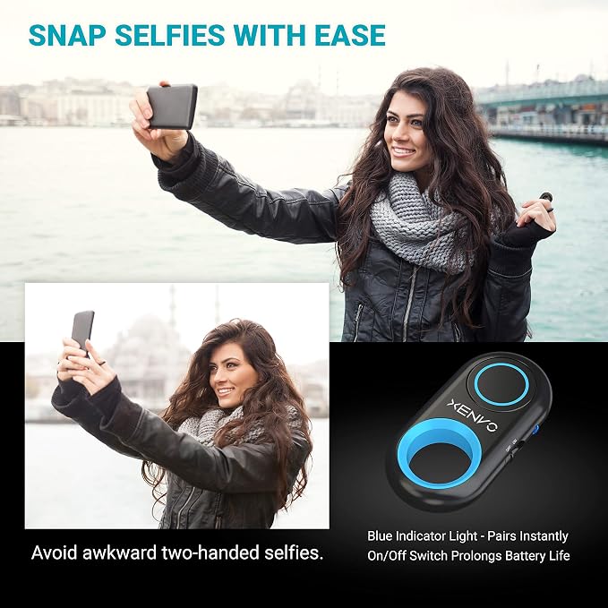 Xenvo Shutterbug - Camera Shutter Remote Control - Bluetooth Wireless Selfie Button Clicker - Compatible with iPhone, iPad, Android, Samsung, and Google Pixel Cell Phones, Smartphones and Tablets - Image 6