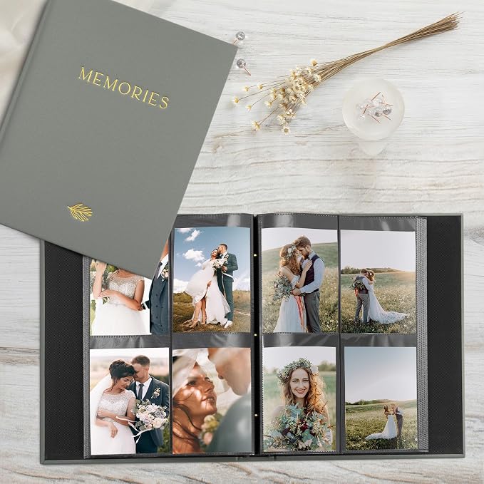 Beautiful Linen Photo Album For 4x6 Photos - Holds Up To 256 Pictures | Safely Stores Unique Memories - The Perfect Large Book for All Pictures of Treasured Family, Baby or Wedding Moments - Image 5