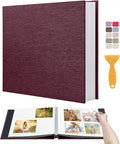 Large Photo Album Self Adhesive Scrapbook Album for 4x6 5x7 8x10 Pictures DIY Photo Book for Wedding, Anniversary, Christmas, Baby Shower, Ideal for Preserving Precious Moments by HoneyTolly