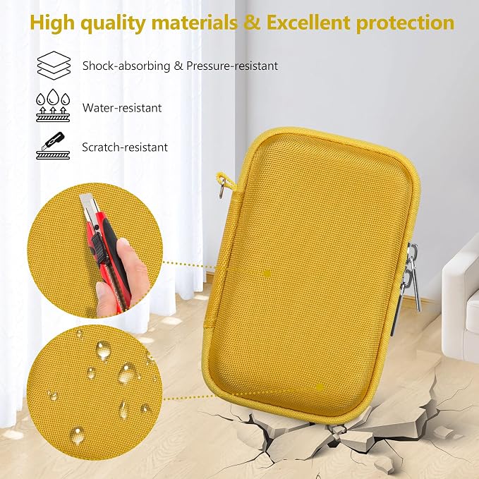 Carrying Case for Canon PowerShot SX740 HS, SX730 HS Camera, Yellow | SX720 HS, SX620 HS, G7 X Mark III, G7 X Mark II Digital Camera, Storage Holder Travel Bag with Mesh Pocket for Battery Pack - Image 5