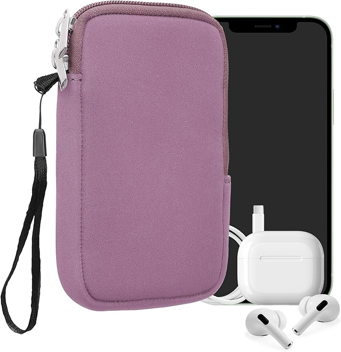 kwmobile Universal Phone Pouch Size XL - 6.7/6.8" - Neoprene Smartphone Pouch with Zip - Water-Repellent Mobile Phone Case - Sleeve in Lavender by kwmobile